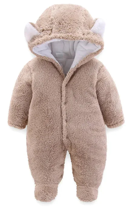 Warm winter kick suit for newborn