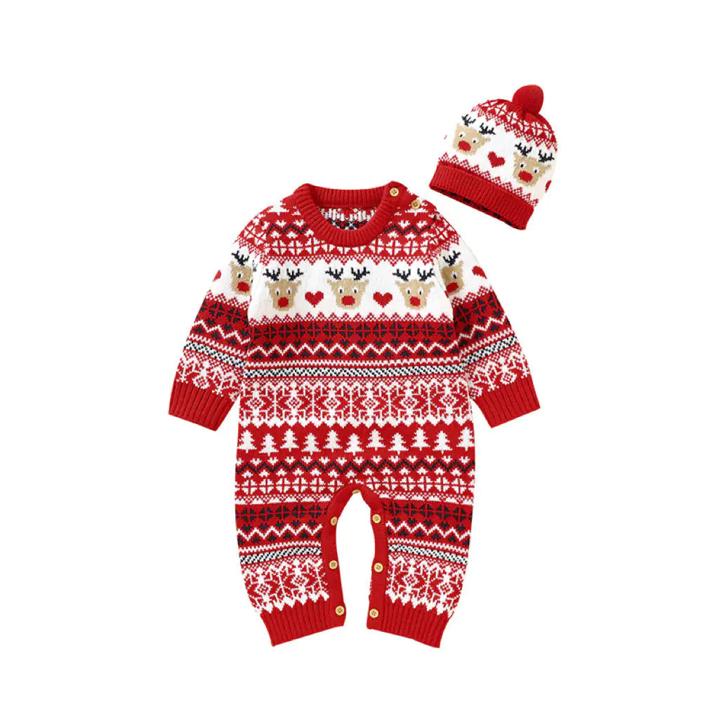 Overall with Christmas motif