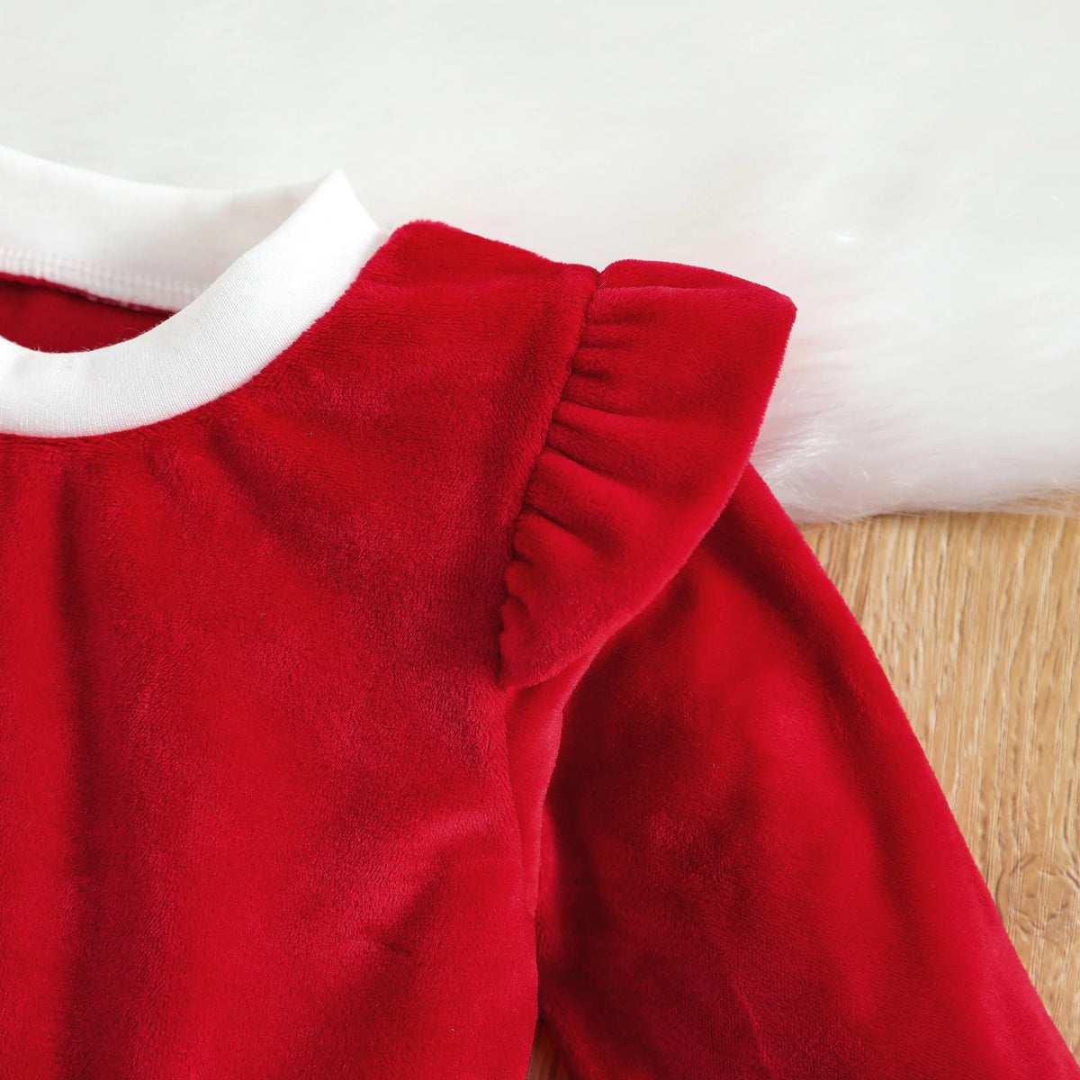 Baby Girl Christmas Costume with Sequin Skirt and Headband