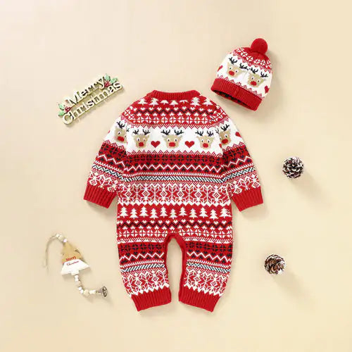 Overall with Christmas motif